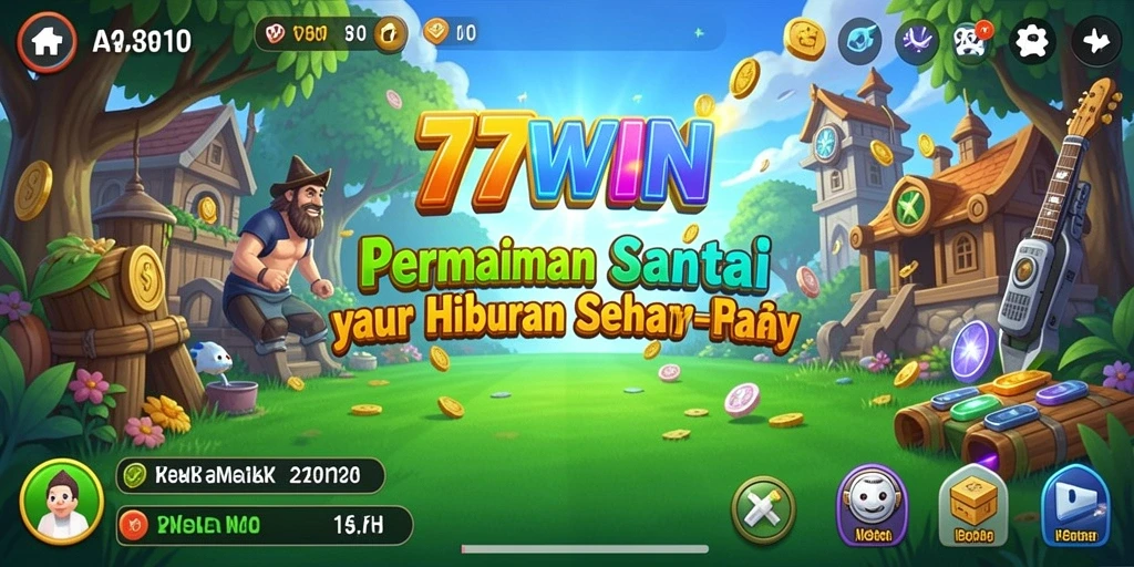 Screenshot utama 77WIN menampilkan keseruan gameplay Casual.