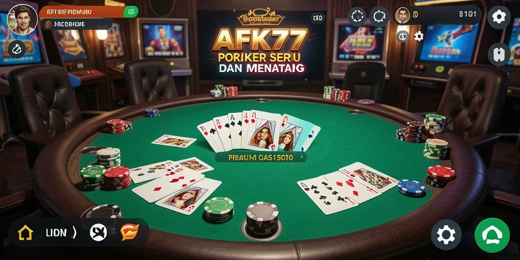 Tampilan gameplay AFK77 yang mendebarkan dalam permainan Poker.