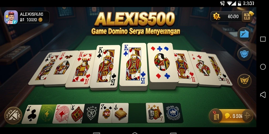 Tampilan menarik dari gameplay Domino di ALEXIS500.