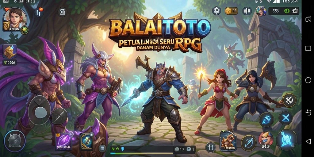 Screenshot gameplay BALAITOTO menunjukkan petualangan seru di dunia RPG.