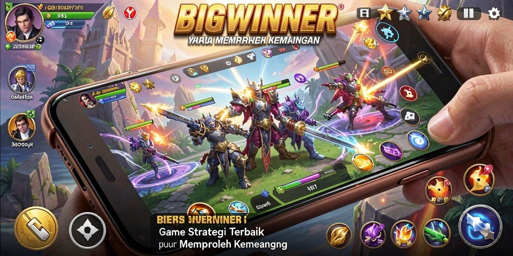 Tampilan gameplay menegangkan dengan strategi pertempuran yang intens.