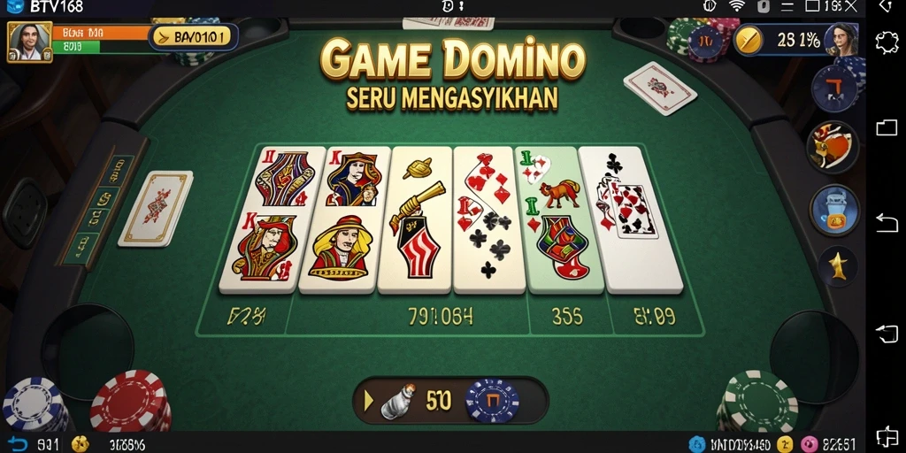 Tampilan menarik dari gameplay Domino di BTV168.