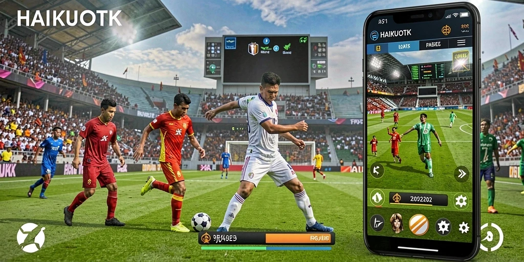 Menampilkan gameplay menarik HAIKUOTK dalam aksi olahraga.