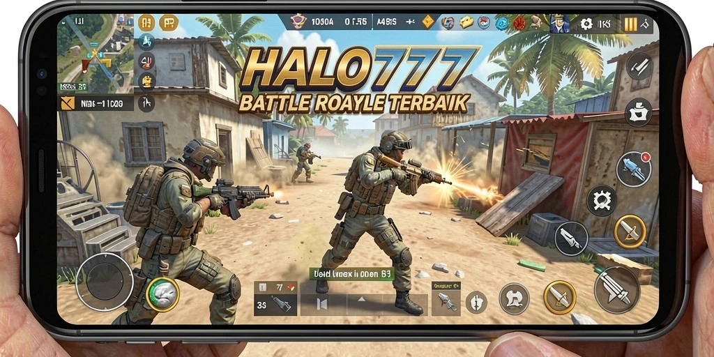 Gameplay intens HALO777 dalam pertempuran Battle Royale.