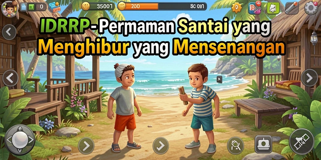 Screenshot utama IDRRP menampilkan gameplay yang seru dan penuh warna.