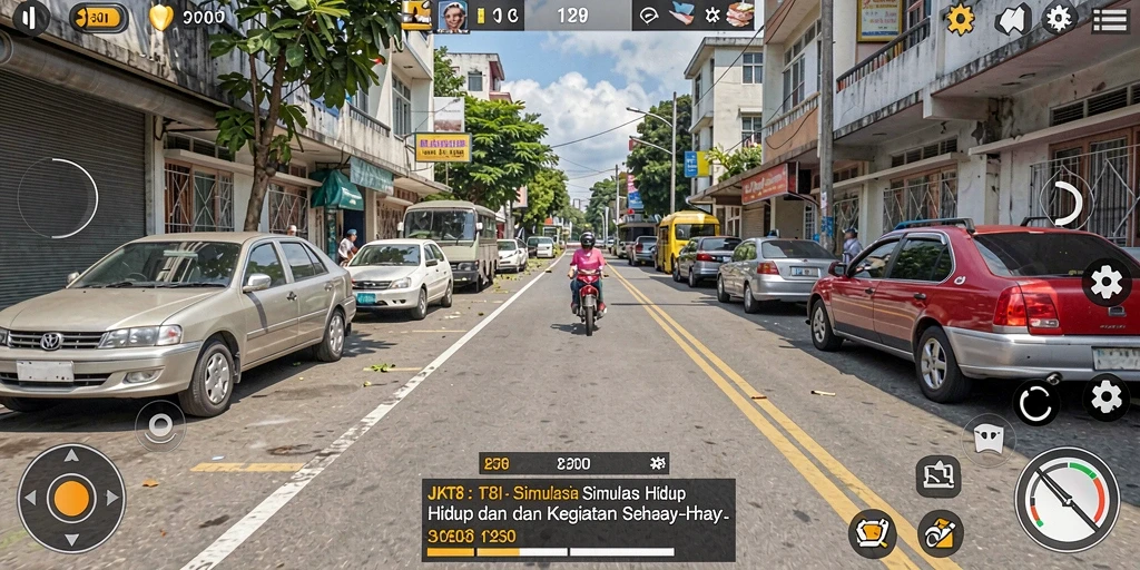 Tampilan gameplay yang menarik dalam game simulasi JKT8.