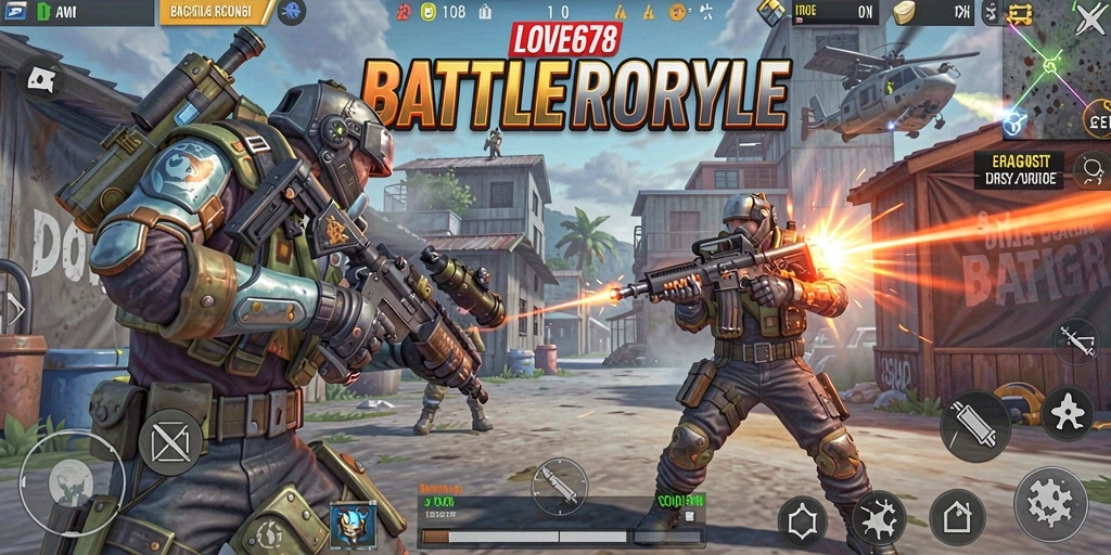 Tangkapan layar dari gameplay menegangkan di LOVE678 Battle Royale.