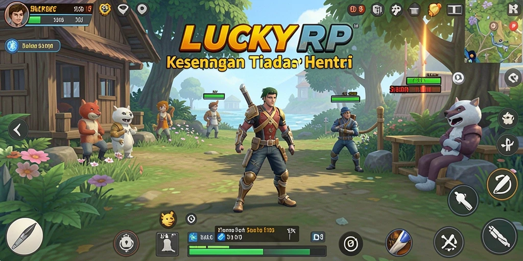 Tampilan utama gameplay LUCKYRP yang menarik dan seru.