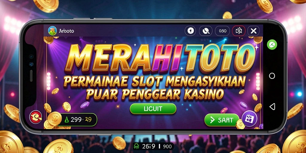 Tampilan gameplay MERAHTOTO yang penuh warna dan seru.
