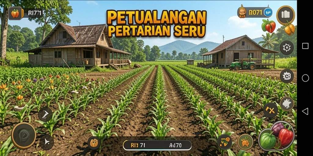 Tampilan gameplay RI771 yang menarik dan interaktif di dunia pertanian.