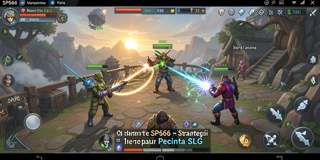 Tampilan gameplay strategis yang epik dalam SP666.