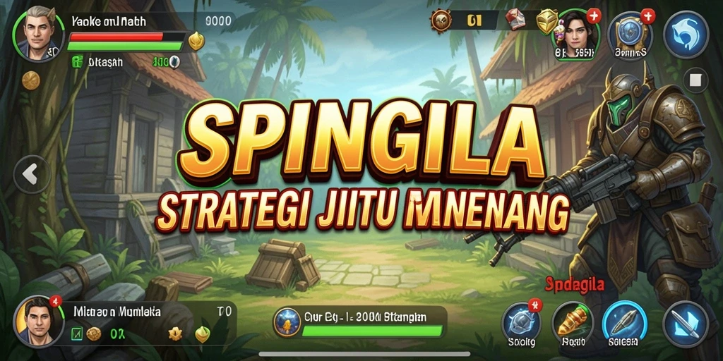 Tampilan gameplay SPINGILA yang penuh aksi dan strategi yang mendebarkan.