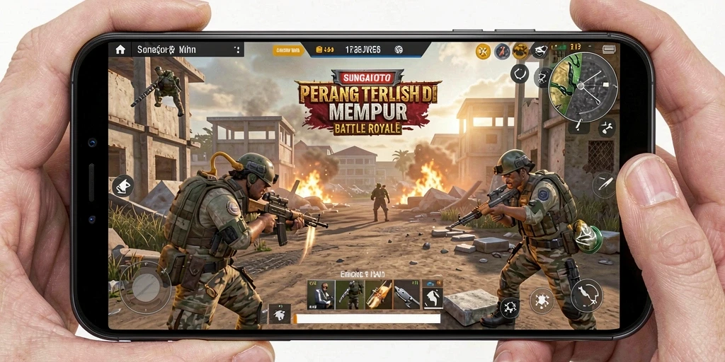 Gameplay mendebarkan di SUNGAITOTO dalam perang Battle Royale.